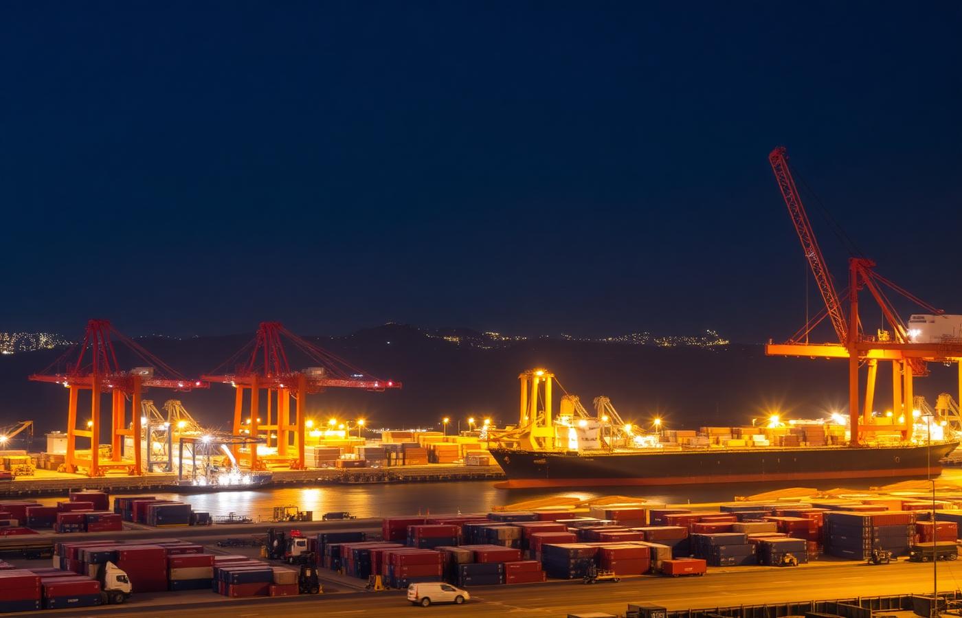 Container and tanker port